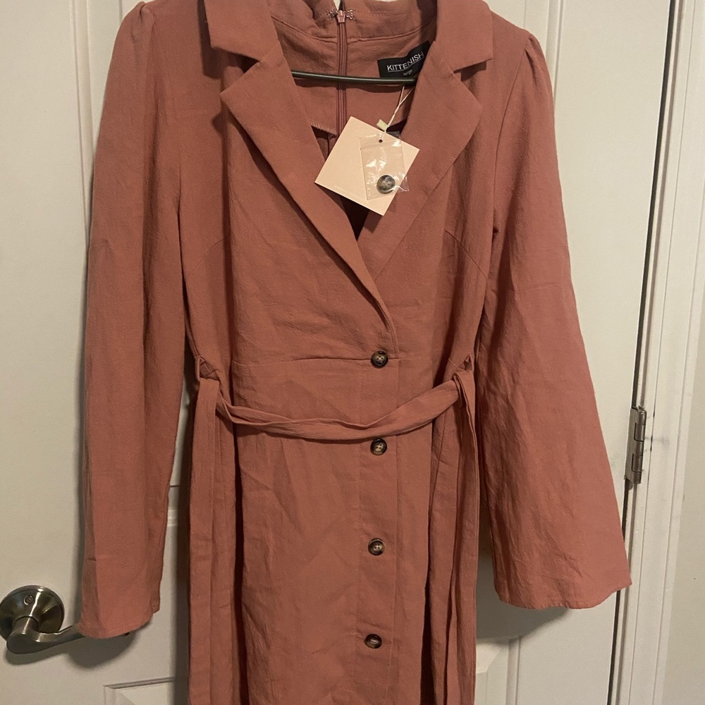 Kittenish pink blazer dress